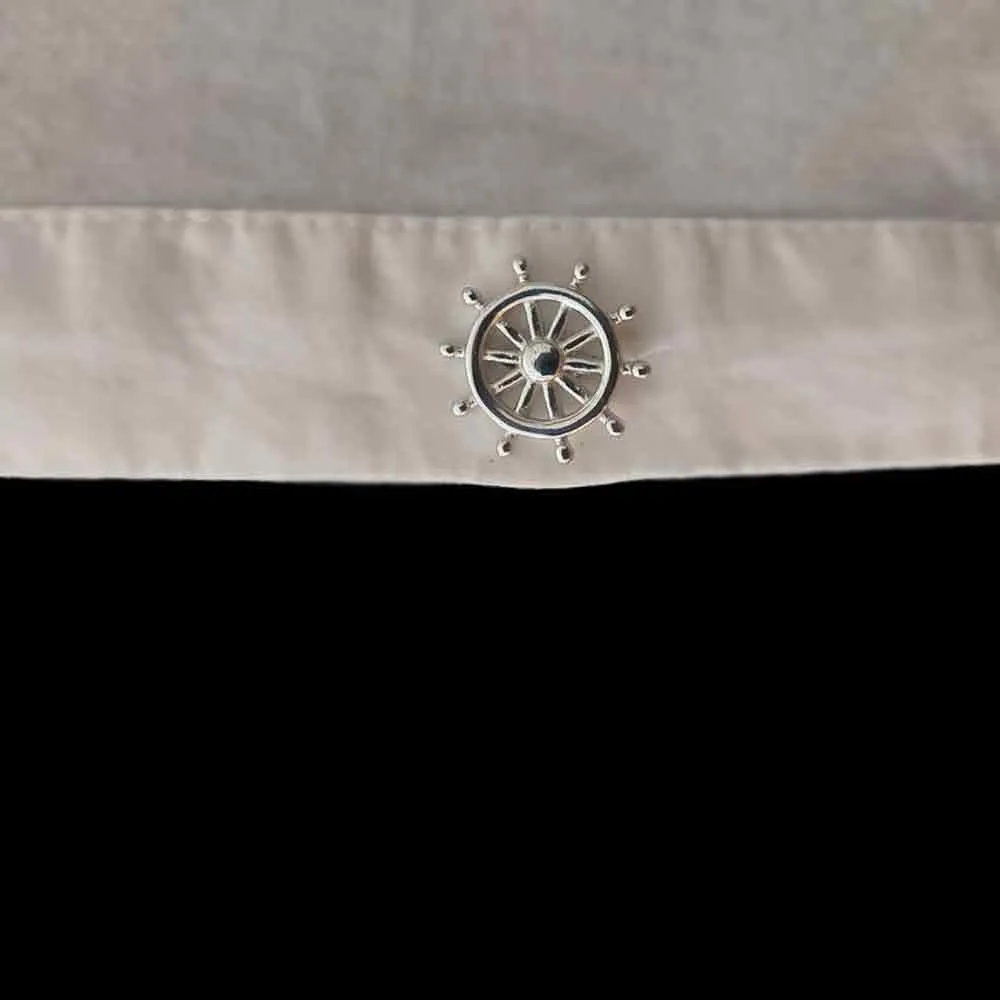 Sailor's Wheel Cuff Links Button