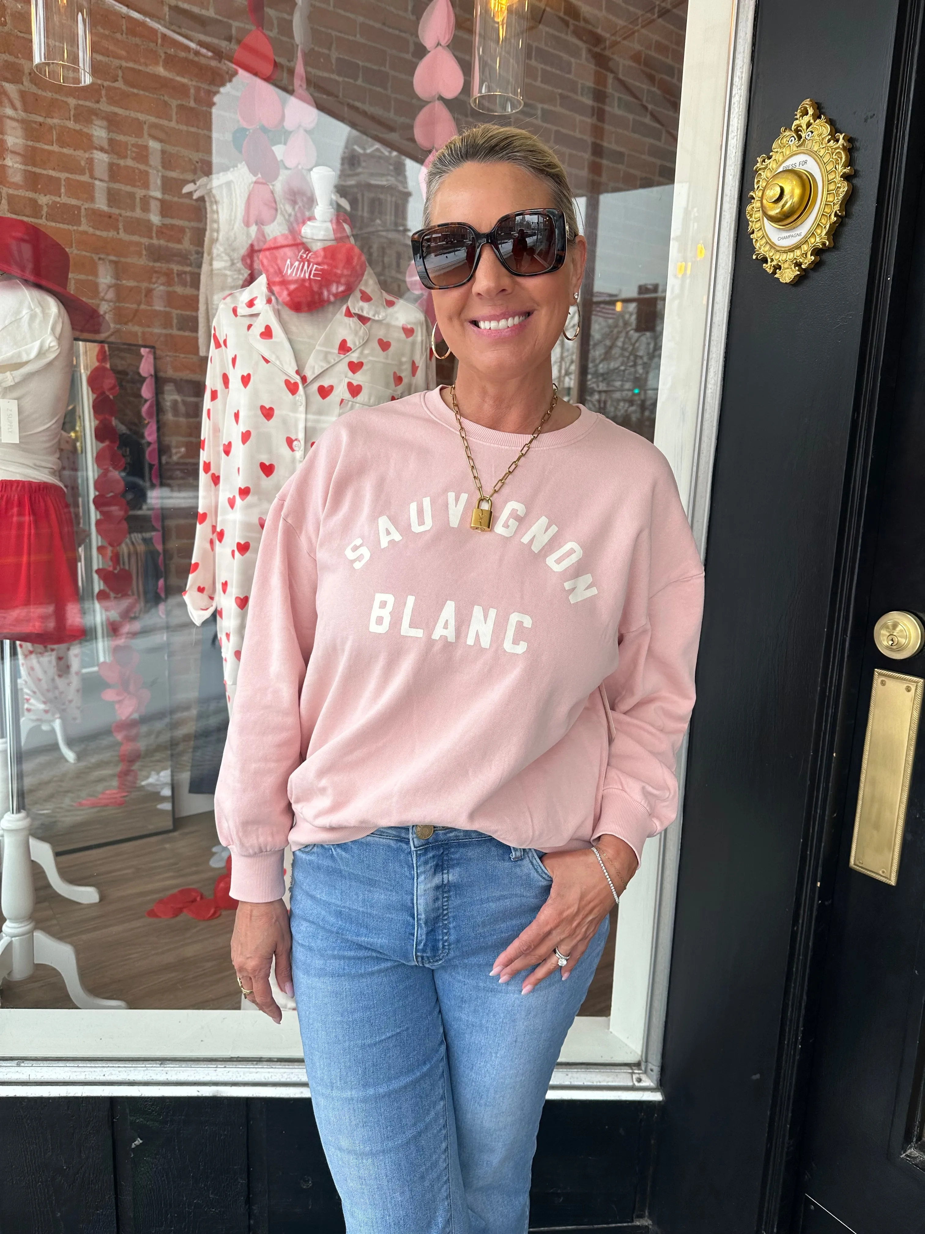 Sauv Blanc Sunday Sweatshirt Pink Dreams