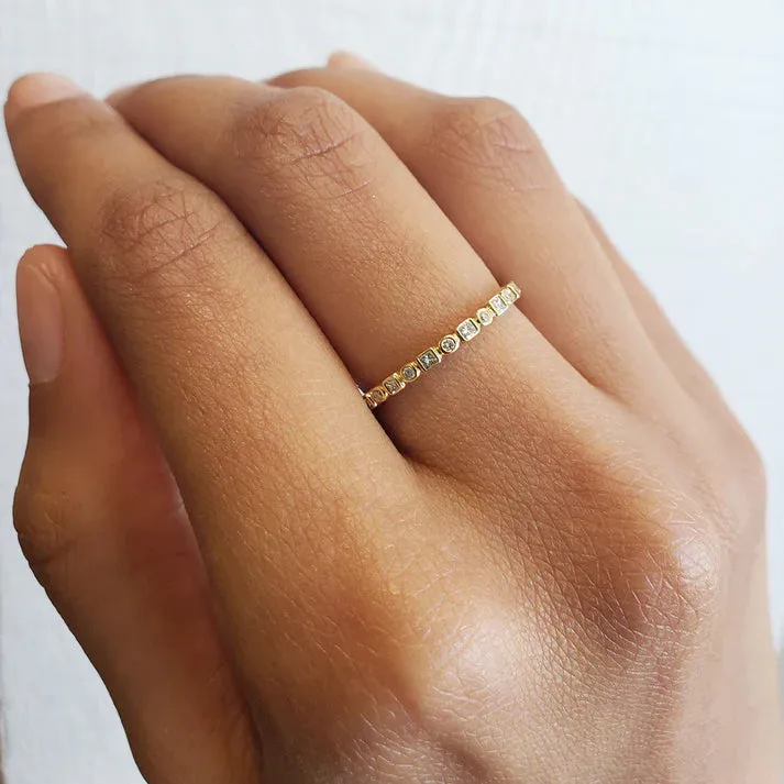 Sethi Couture 18K Yellow Gold Kate White Diamond Band