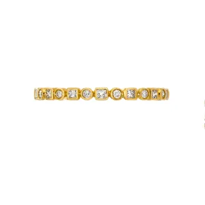 Sethi Couture 18K Yellow Gold Kate White Diamond Band