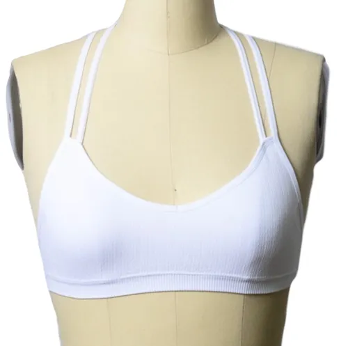 Sexy Nylon Applique Racerback Bralette - Comes in