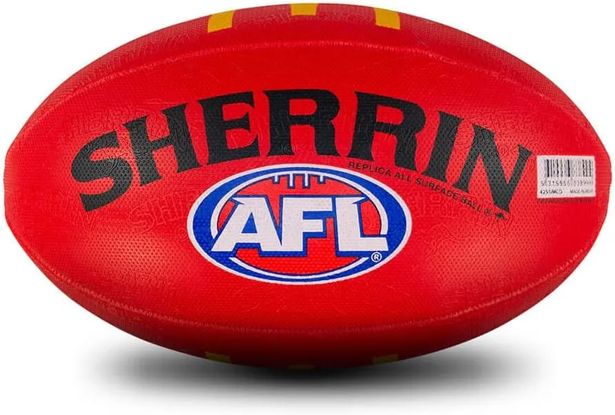 Sherrin AFL Replica All Surface Synthetic Football Mcdonalds Red