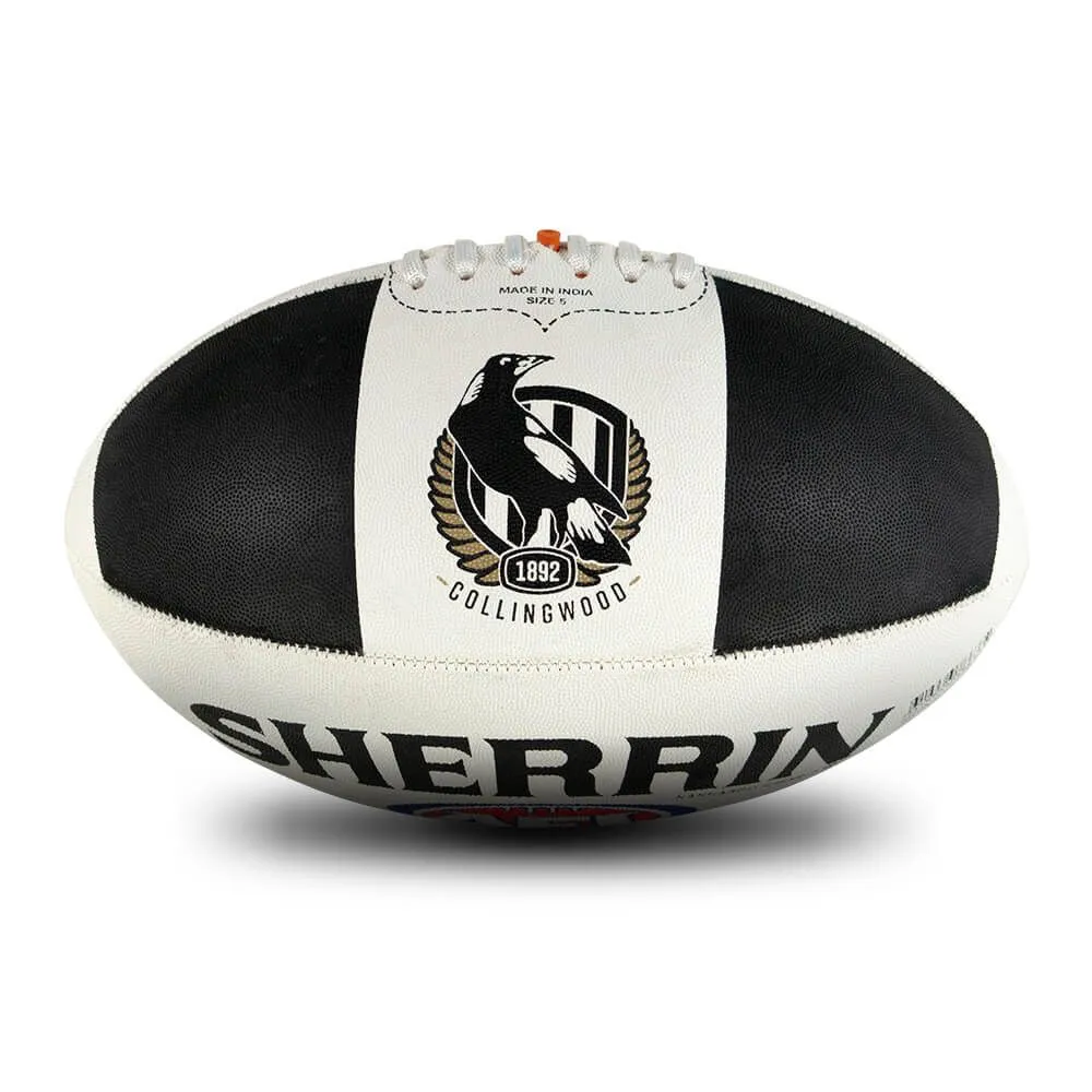 Sherrin All Surface Synthetic Ball - Collingwood Magpies