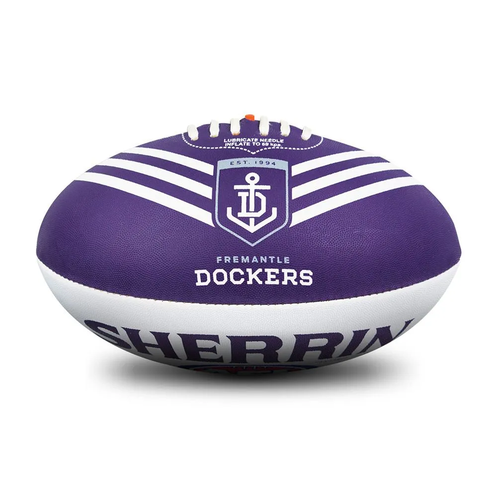 Sherrin All Surface Synthetic Ball - Fremantle Dockers