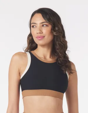 Socialite Bra: Black/Oatmilk/Almond