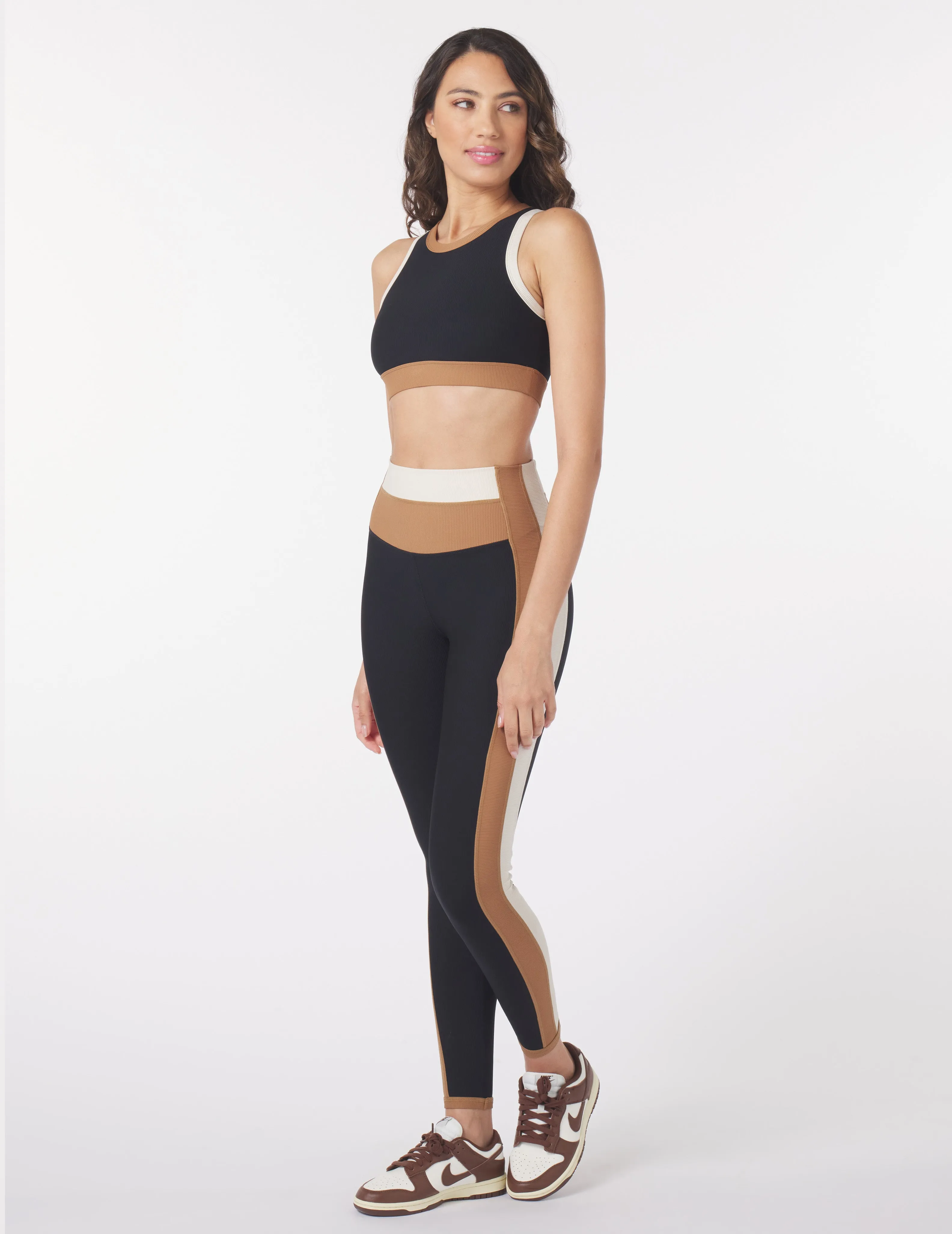 Socialite Bra: Black/Oatmilk/Almond