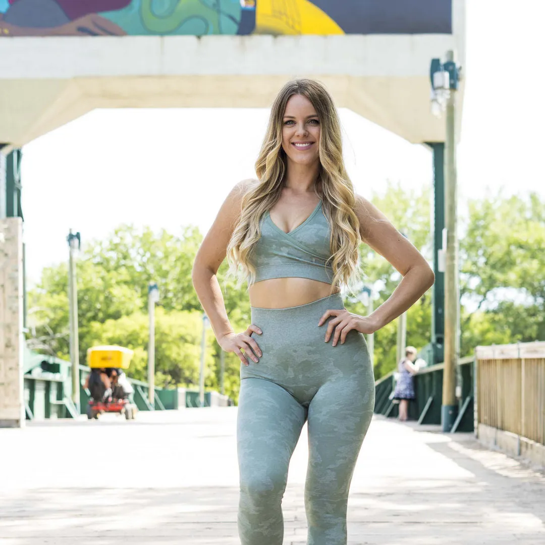Sports Bra - Camo Light Green (Women's)