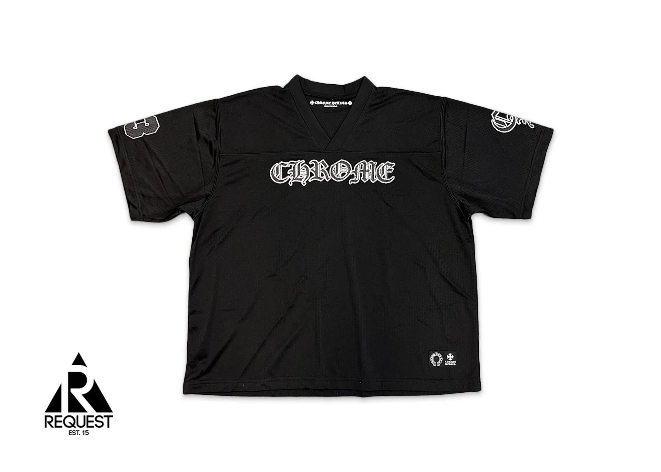 Sports Mesh Short Sleeve Warm Up Jersey “Black”