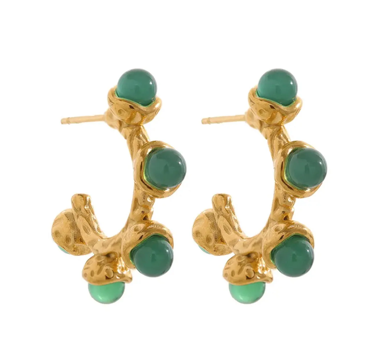 Stainless steel agates and fresh water pearls earrings 220-20 | Erika Williner Designs