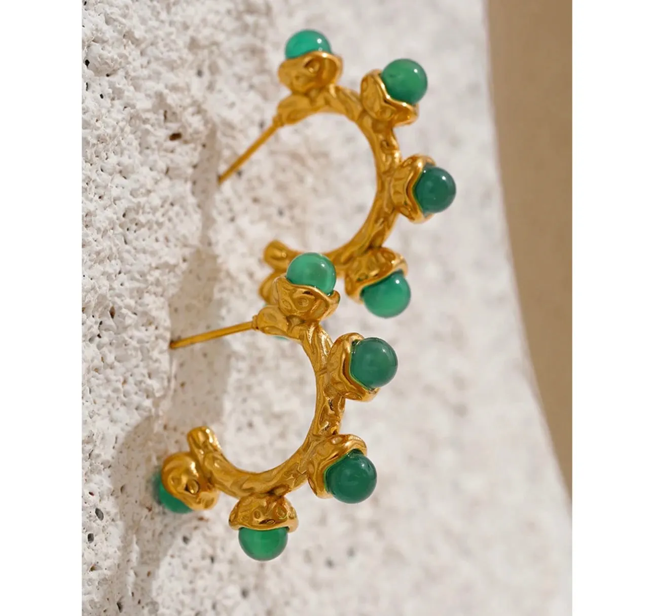 Stainless steel agates and fresh water pearls earrings 220-20 | Erika Williner Designs