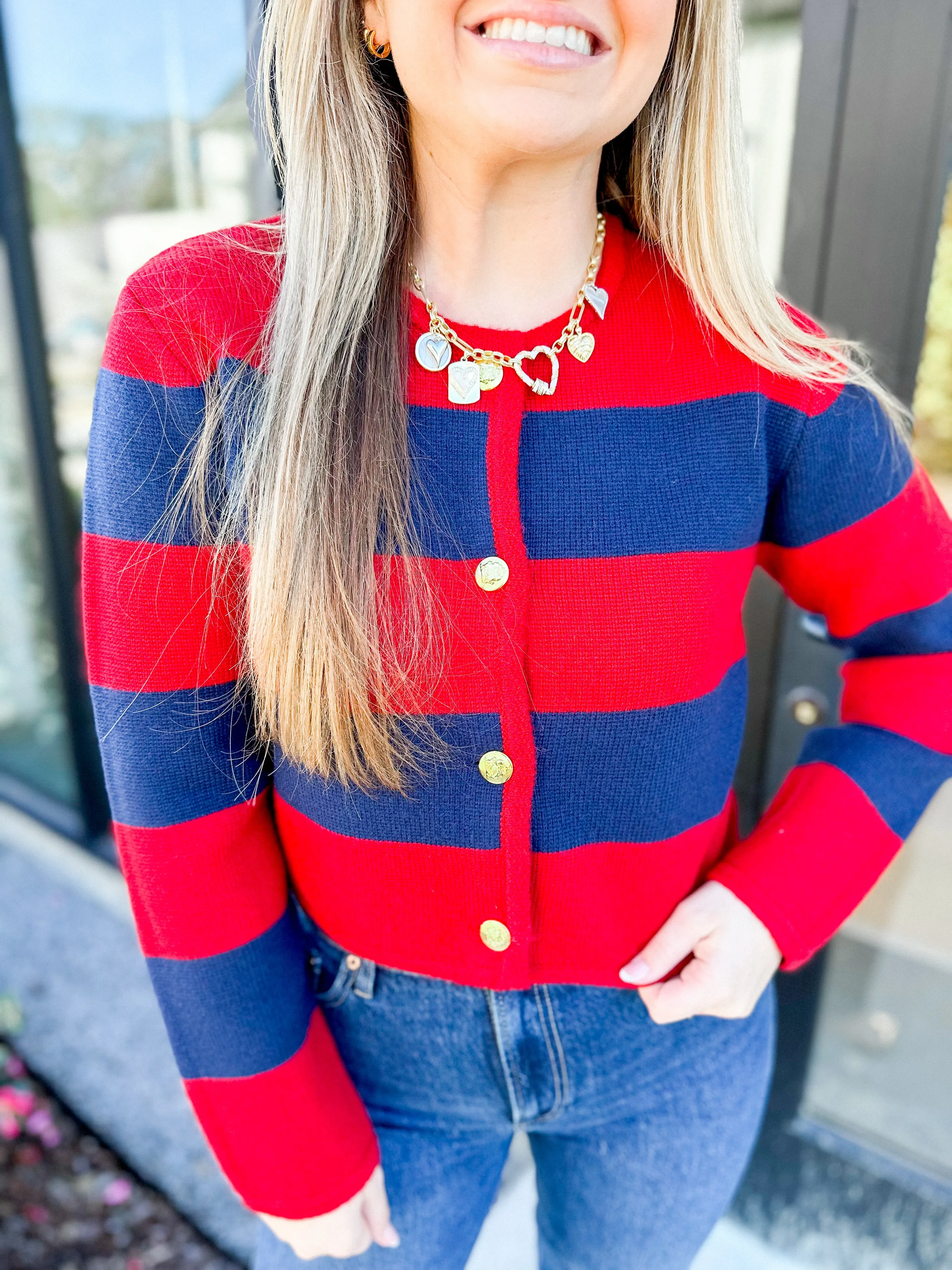 Striped In Cheer Sweater