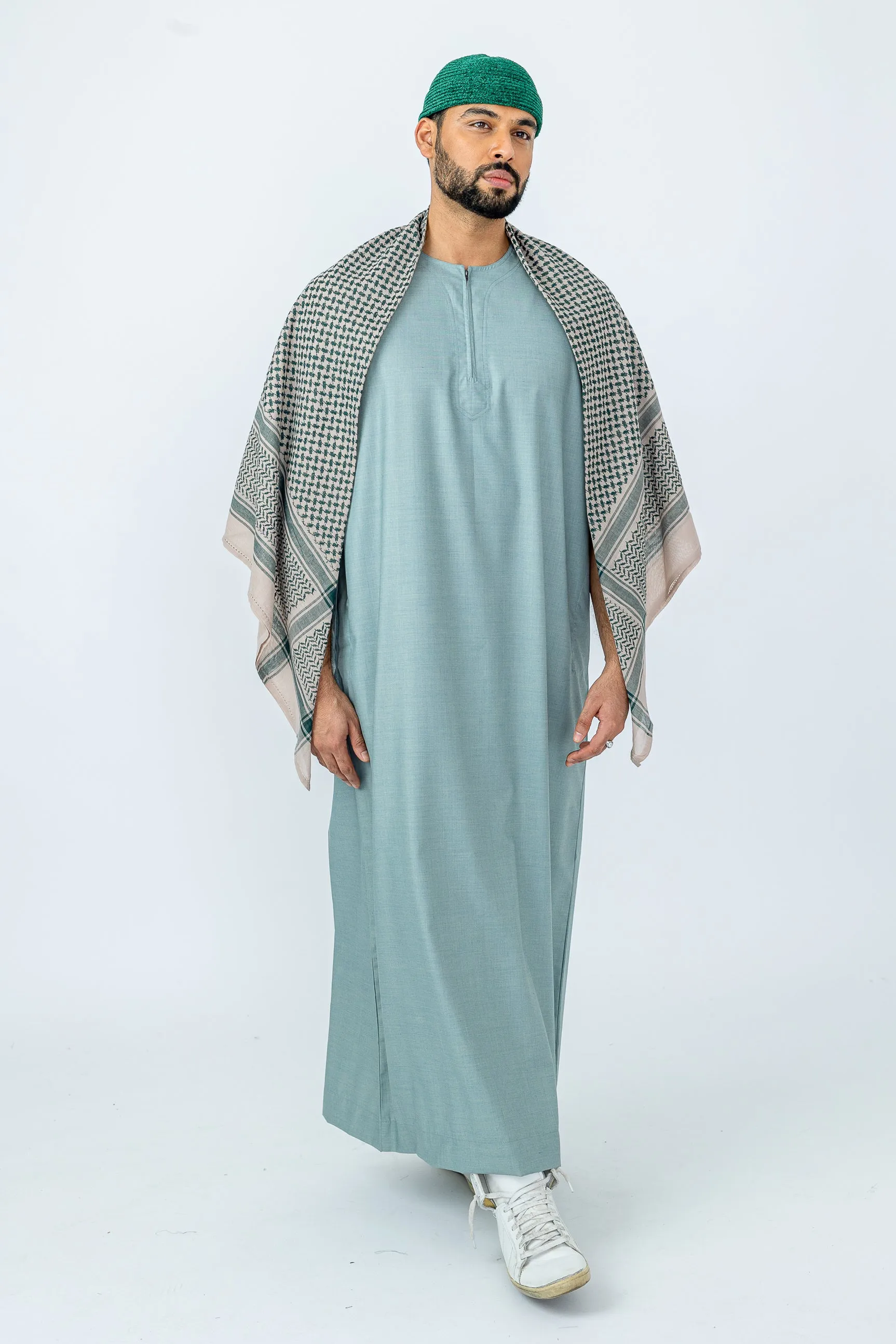 Summer Green Half Sleeve Thobe