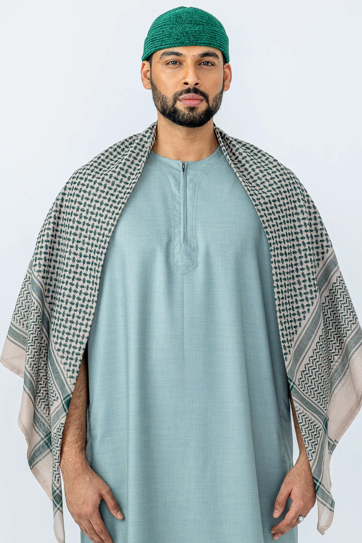 Summer Green Half Sleeve Thobe