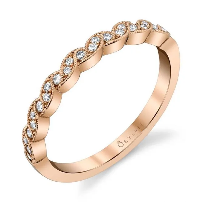 Sylvie 14K Rose Gold .14ctw Diamond Band (91474)