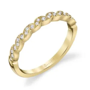 Sylvie Collection 14K Yellow Gold .14ctw Diamond Band (91476)