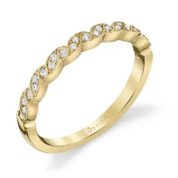 Sylvie Collection 14K Yellow Gold .14ctw Diamond Band (91476)