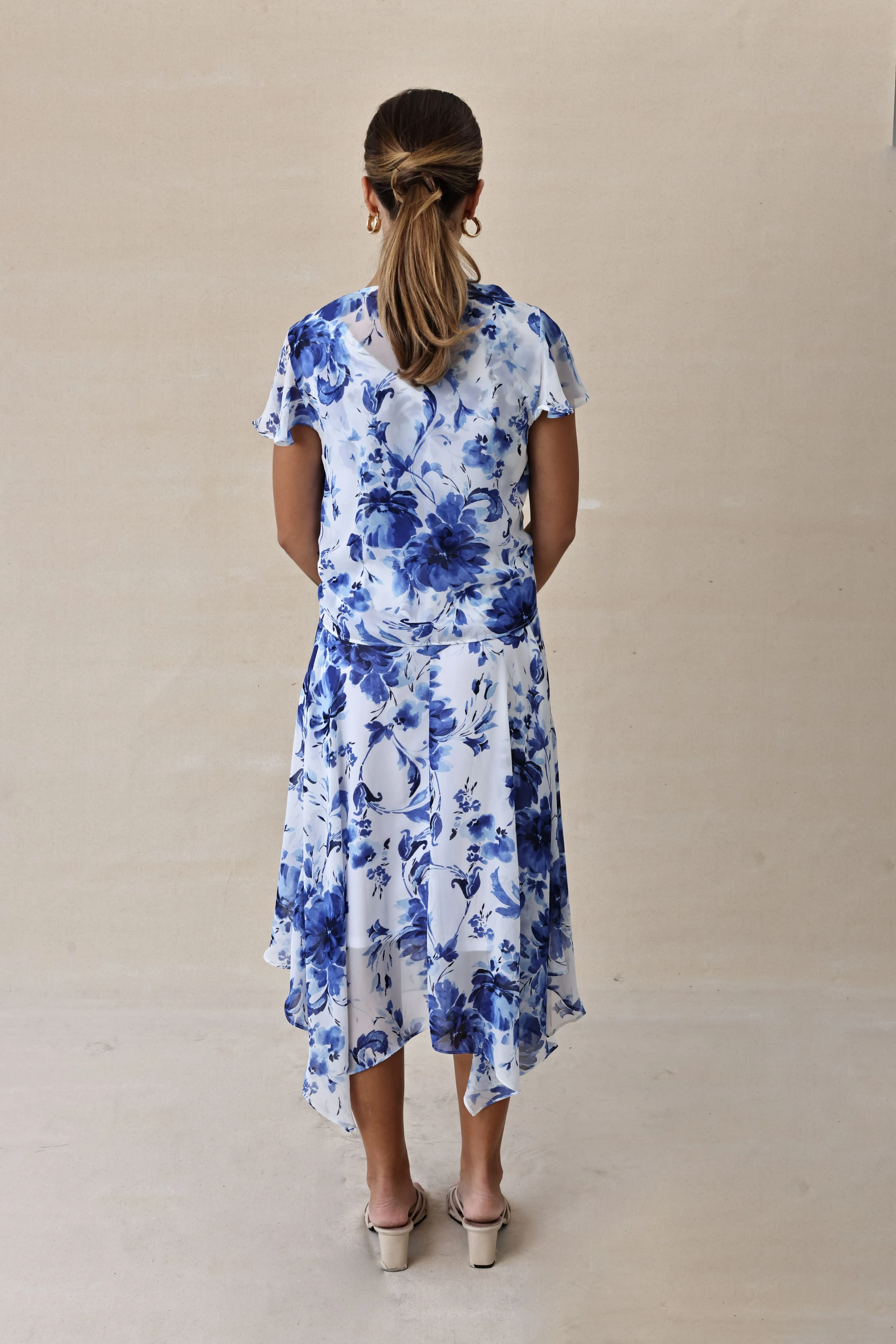Tamsin Blue Printed Dress