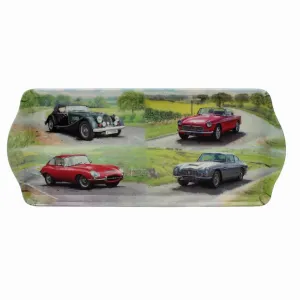 TEA TRAY Classic Cars Serving Coffee Sandwich Retro Art Classic Legends New!
