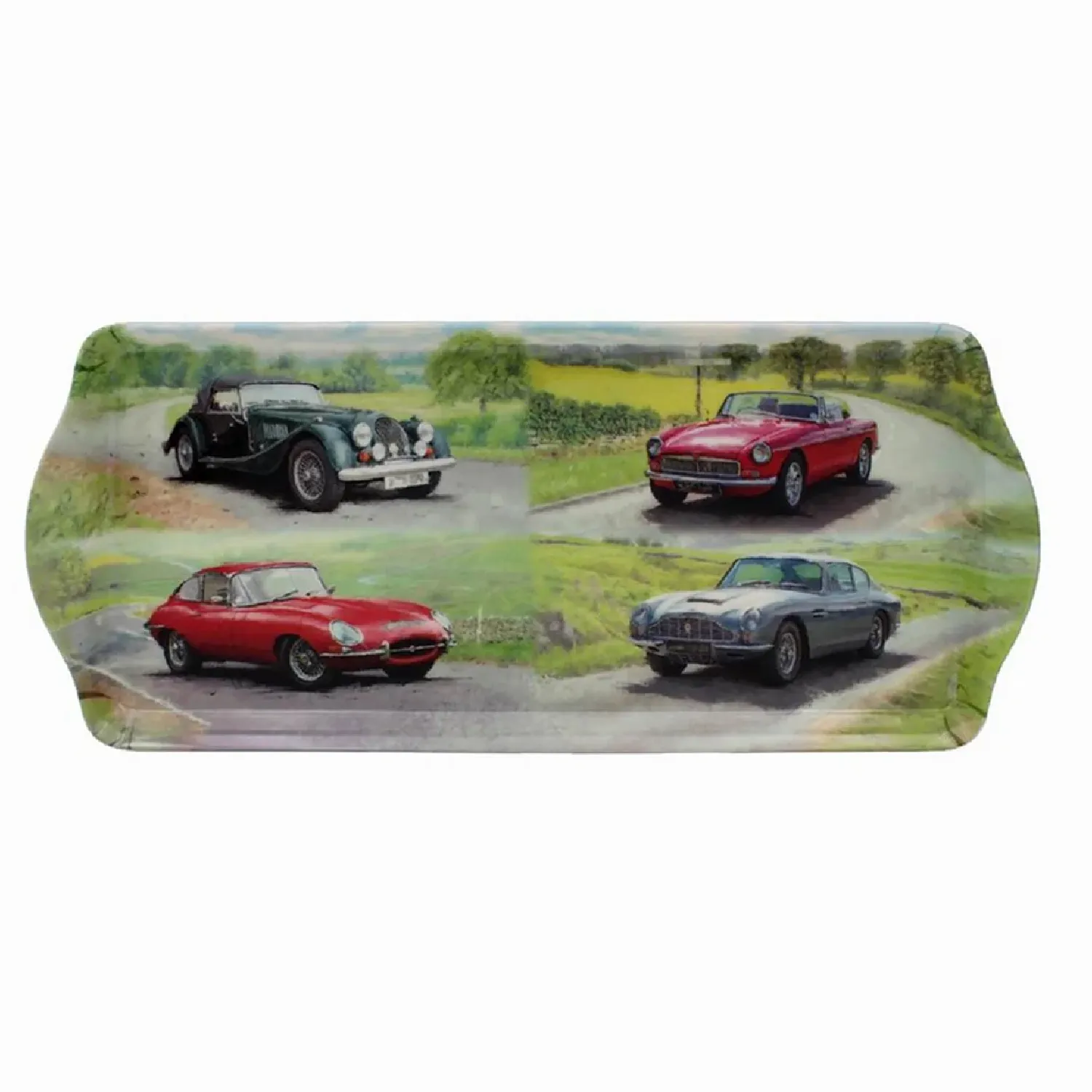 TEA TRAY Classic Cars Serving Coffee Sandwich Retro Art Classic Legends New!