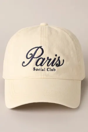 The City Social Club Embroidered Baseball Hat