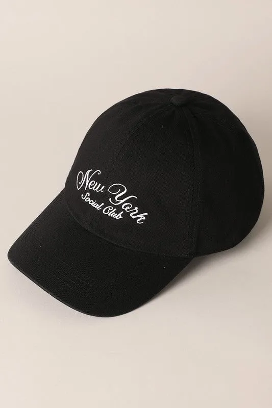 The City Social Club Embroidered Baseball Hat