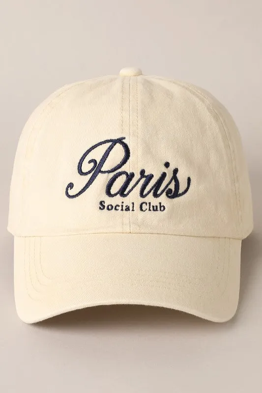 The City Social Club Embroidered Baseball Hat