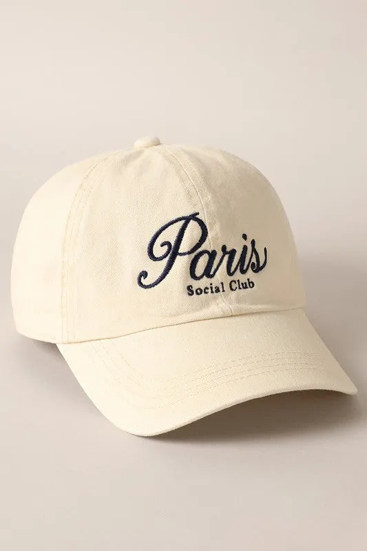 The City Social Club Embroidered Baseball Hat