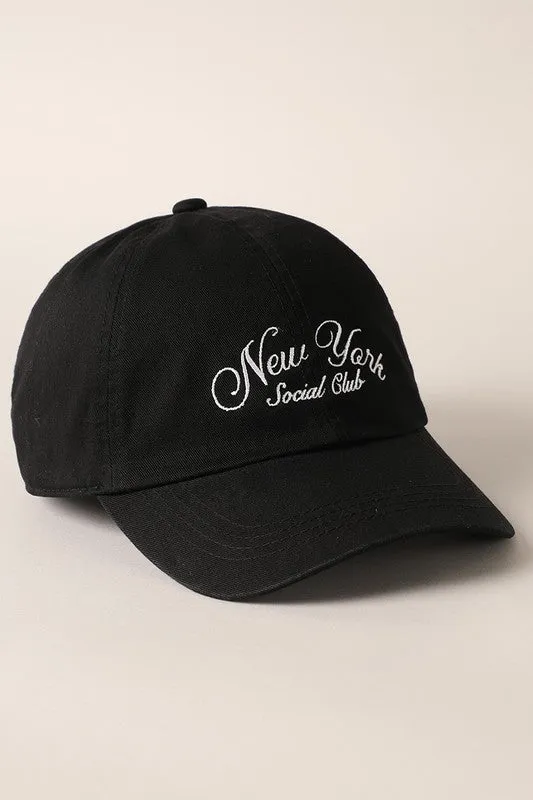 The City Social Club Embroidered Baseball Hat