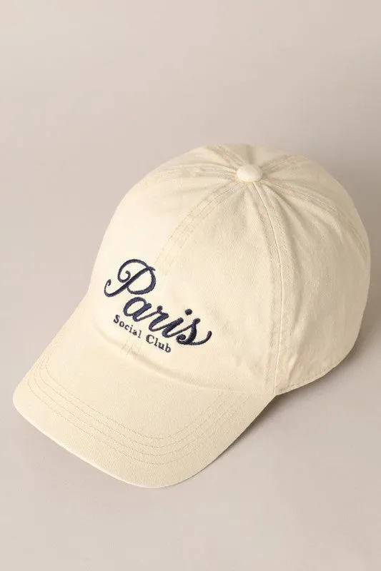 The City Social Club Embroidered Baseball Hat