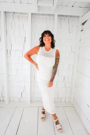 The Mallorca Crochet Midi Dress