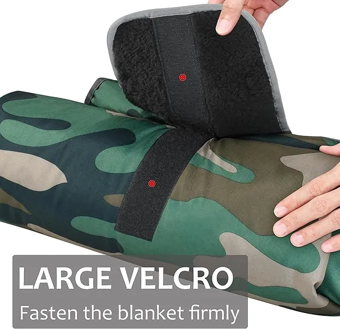 Tirrinia Outdoors Waterproof Throw Blanket, Sherpa Fleece Stadium Windproof Mat for Camping, Picnic, Traveling, Boat, Football - Machine Washable