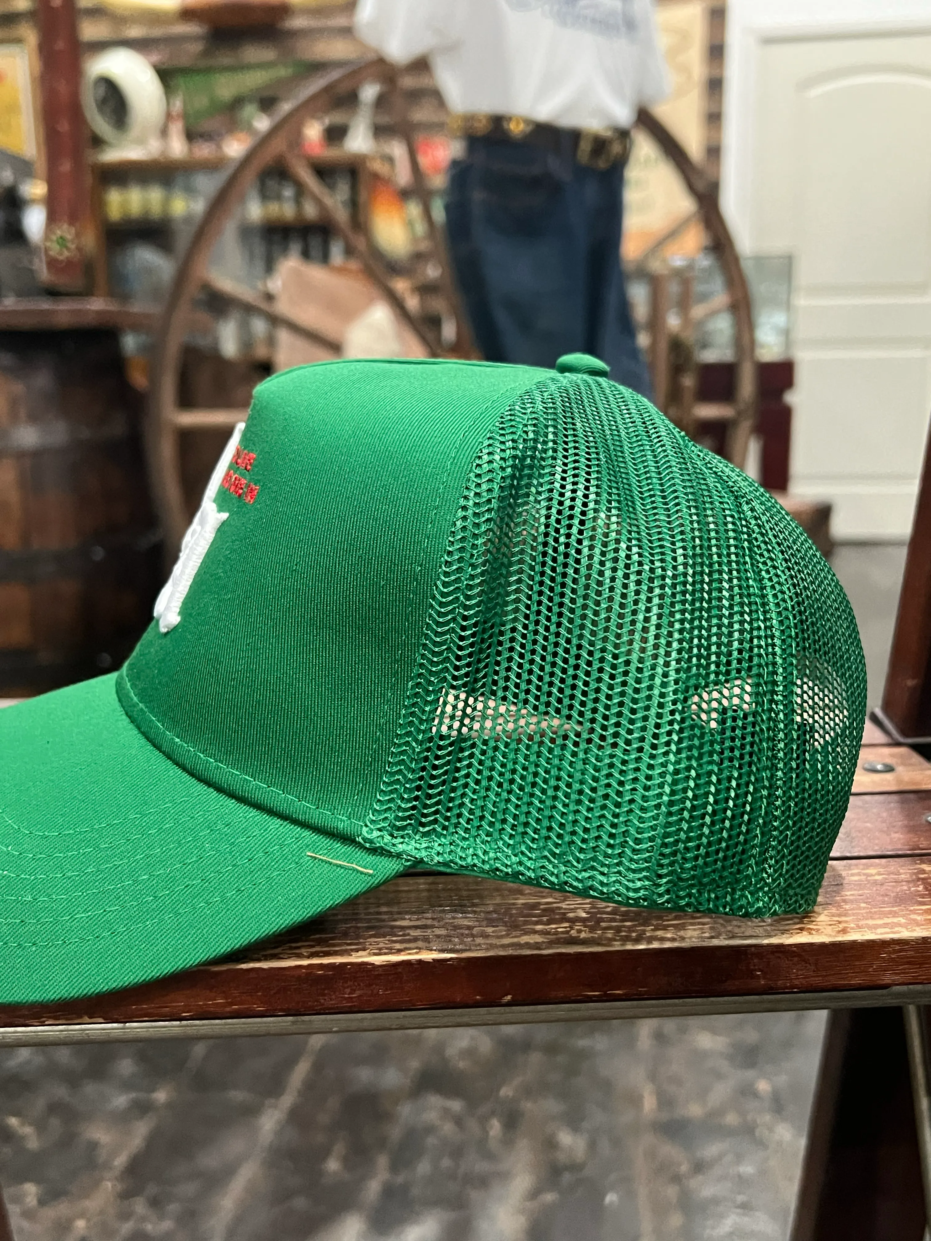 To live and Die in LA Trucker Hat in Kelly Green