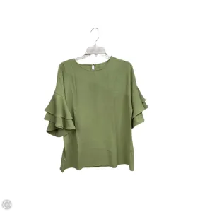 Top Short Sleeve By Cmf In Green, Size: L