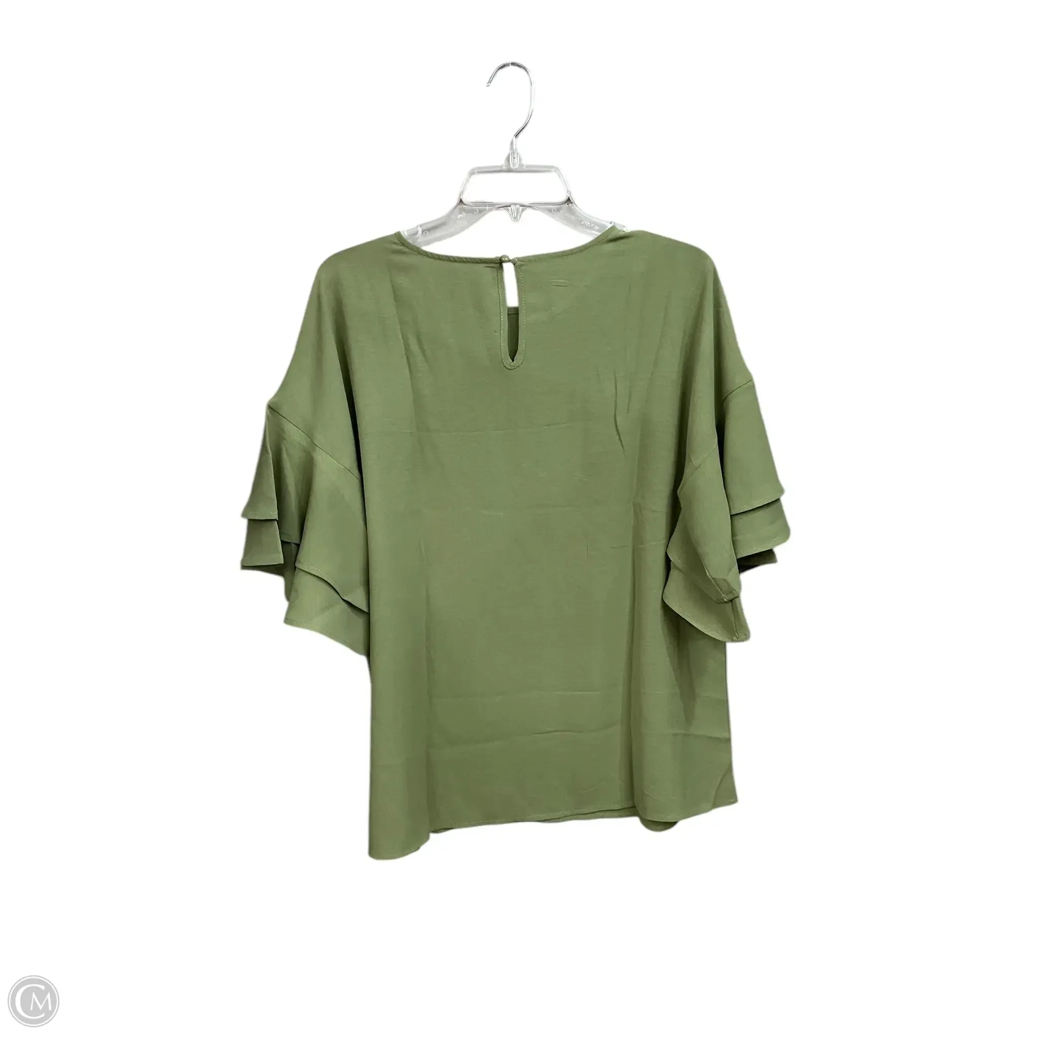 Top Short Sleeve By Cmf In Green, Size: L
