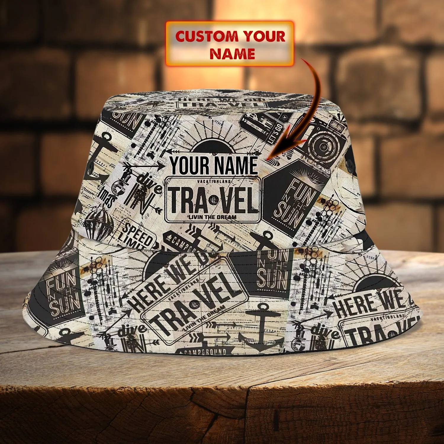 Travel - Custom Bucket Hat - Vhv-bucket-004