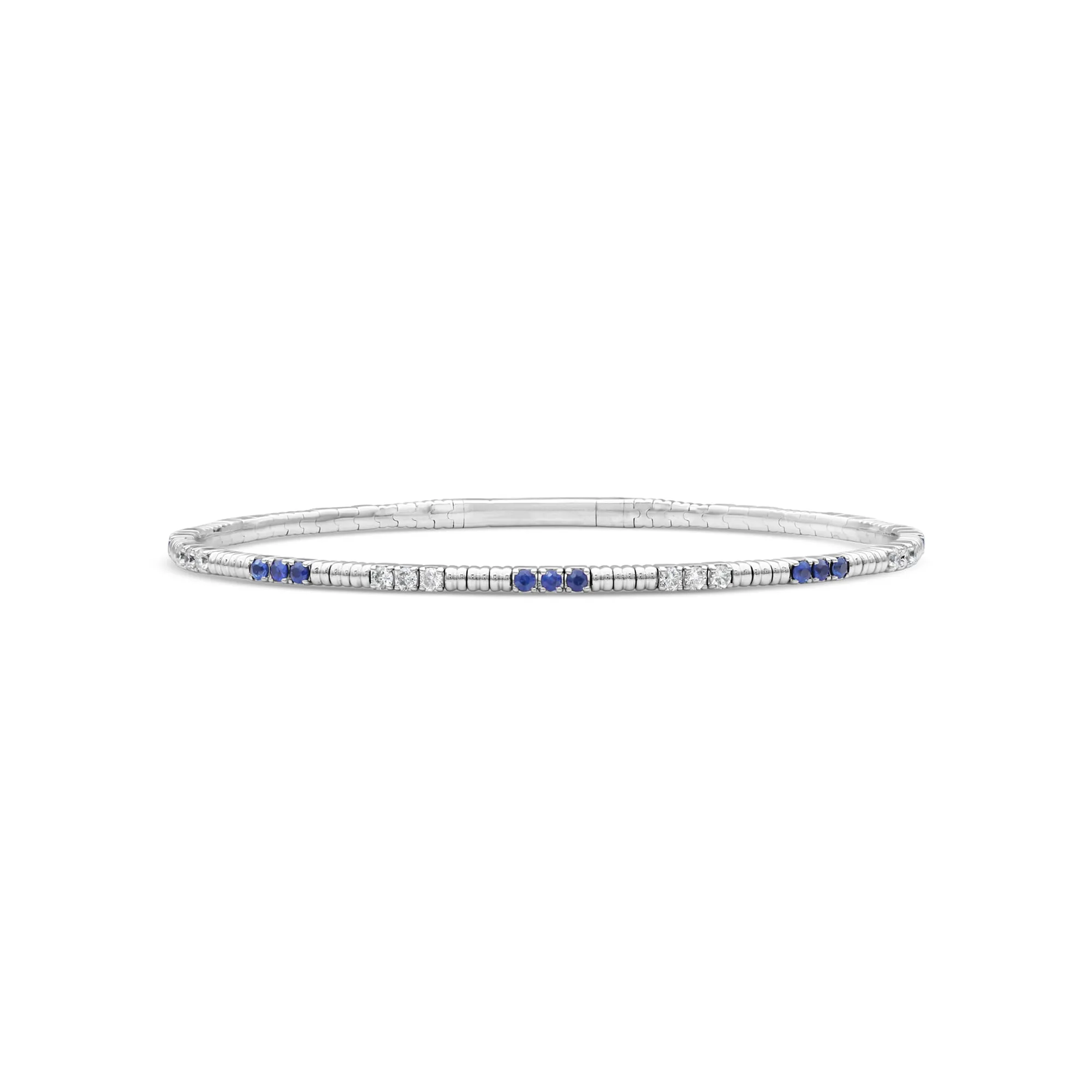 Trio Sapphire and Diamond Flex Bangle
