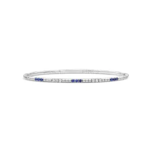 Trio Sapphire and Diamond Flex Bangle