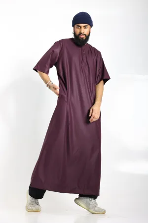 Tuscan Red Half Sleeve Thobe