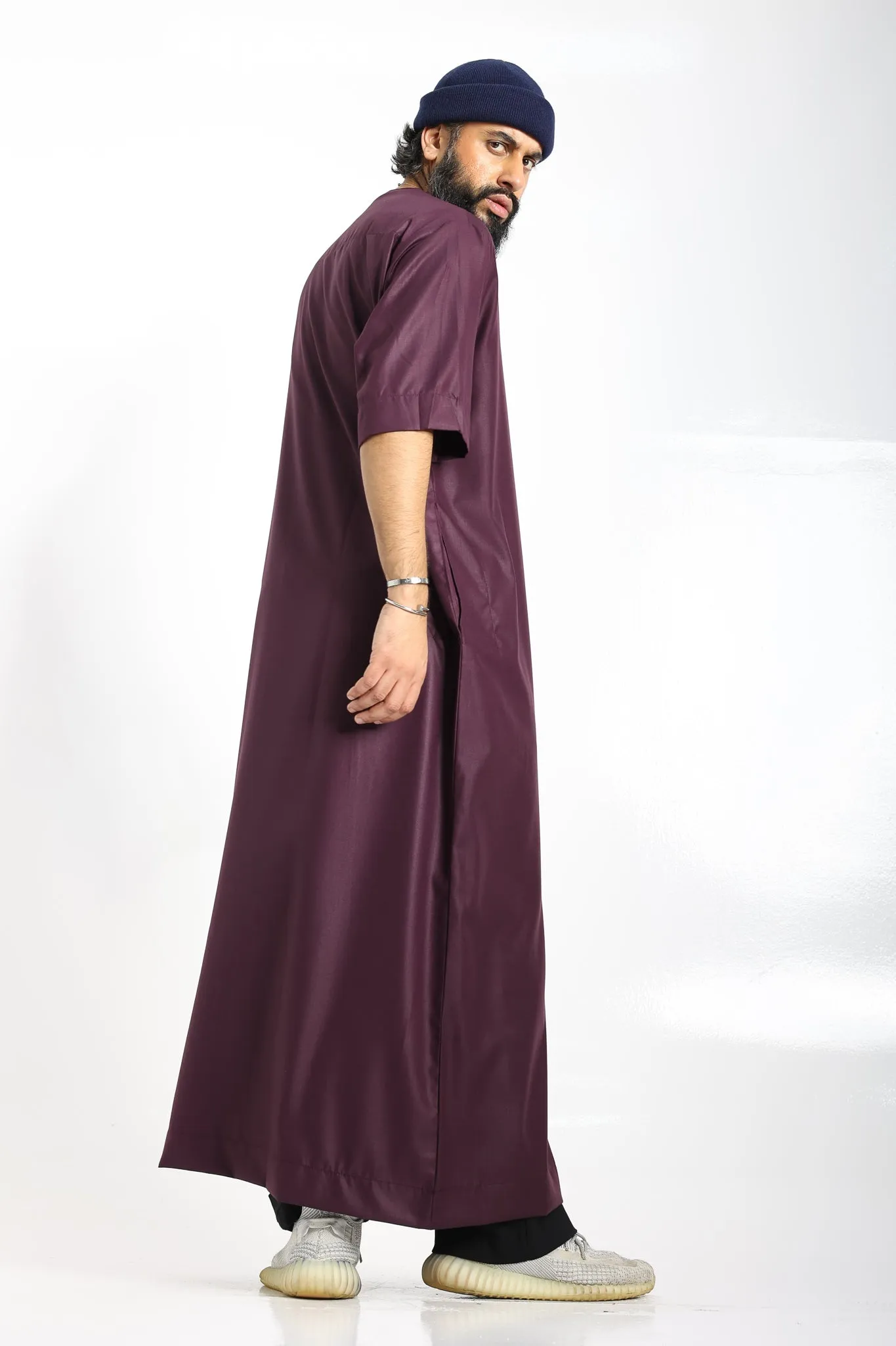 Tuscan Red Half Sleeve Thobe