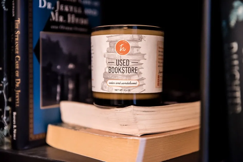 Used Bookstore Candle