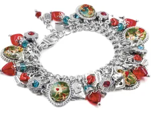 Valentines Heart Charm Bracelet