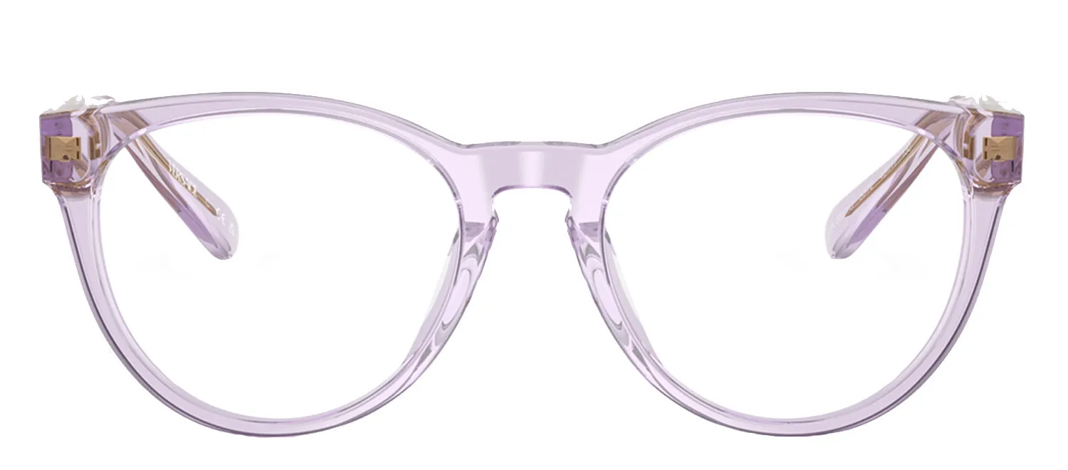 Versace Kids VK 3321U 5372 Phantos Plastic Pink Eyeglasses with Logo Stamped Demo Lenses