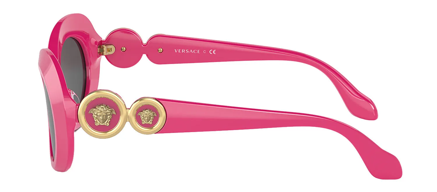 Versace KIDS VK 4428U 536787 Oval Plastic Pink Sunglasses with Grey Lens