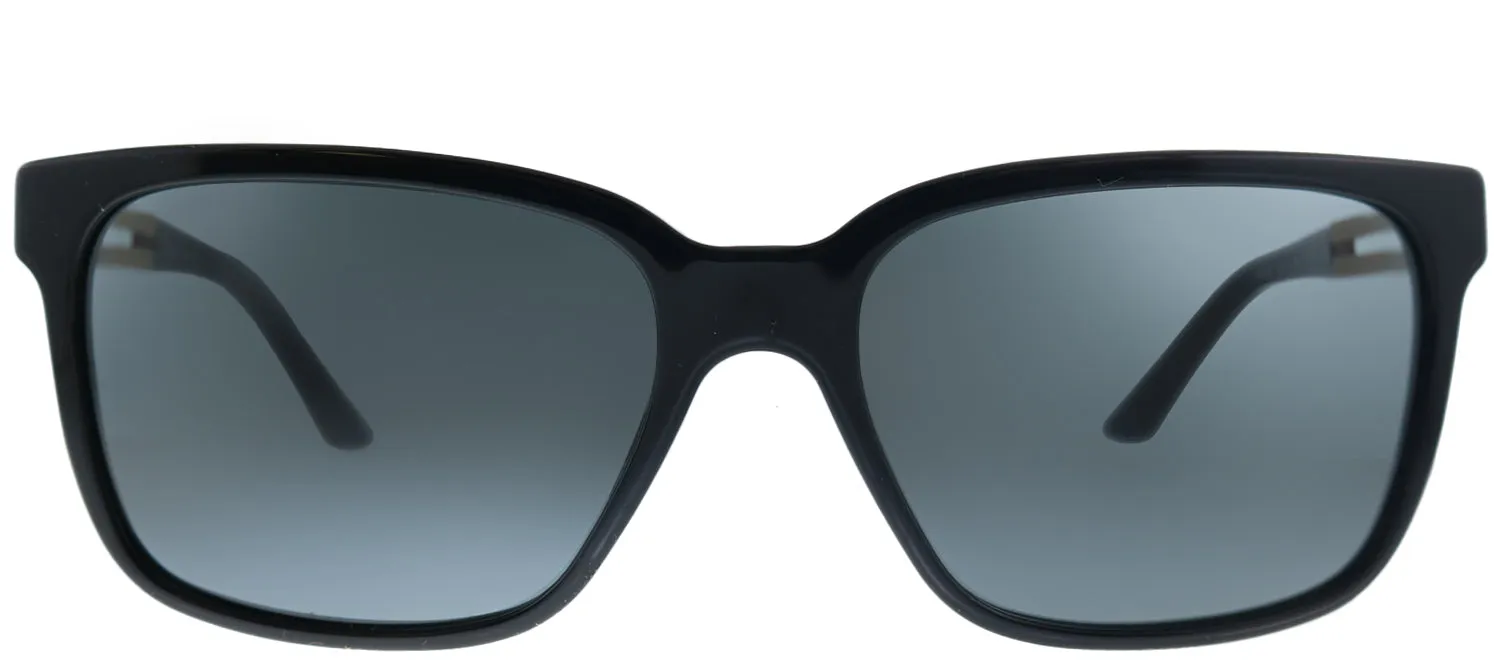 Versace VE 4307 GB1/87 Square Plastic Black Sunglasses with Grey Lens