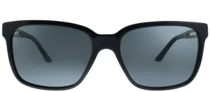Versace VE 4307 GB1/87 Square Plastic Black Sunglasses with Grey Lens