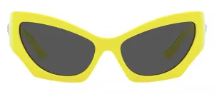 Versace VE 4450 541887 Cat-Eye Plastic Yellow Sunglasses with Grey Lens