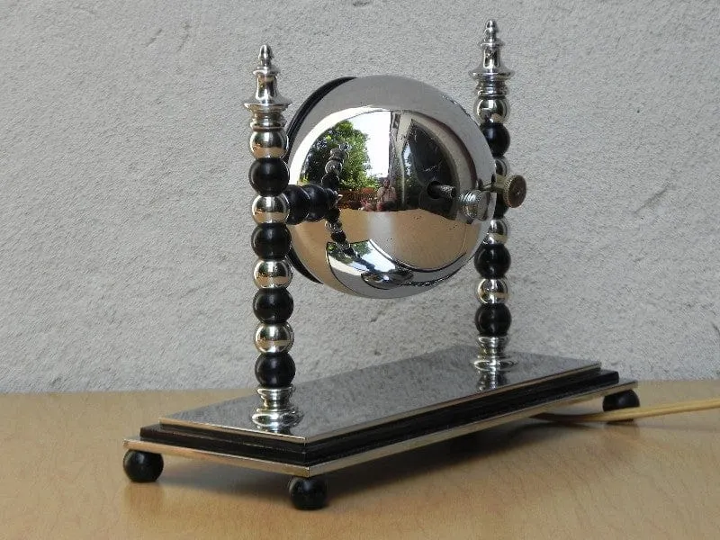 Very Heavy Art Deco Chrome Electric Mantel Clock
