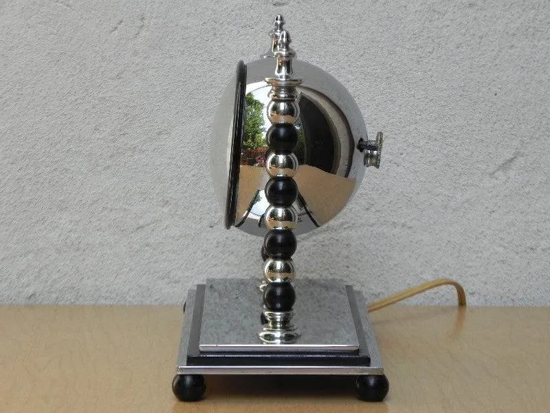 Very Heavy Art Deco Chrome Electric Mantel Clock