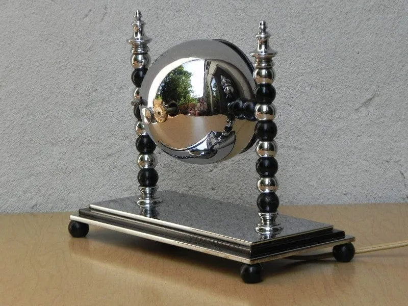 Very Heavy Art Deco Chrome Electric Mantel Clock