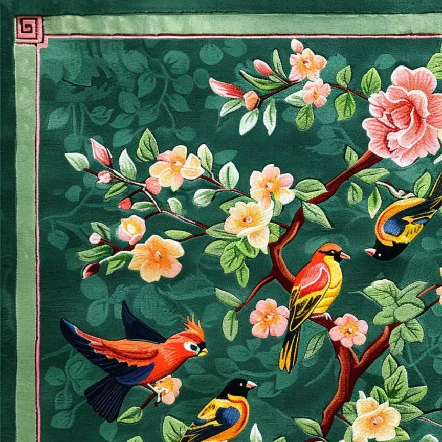 Vibrant Vintage Hand Tufted Rug